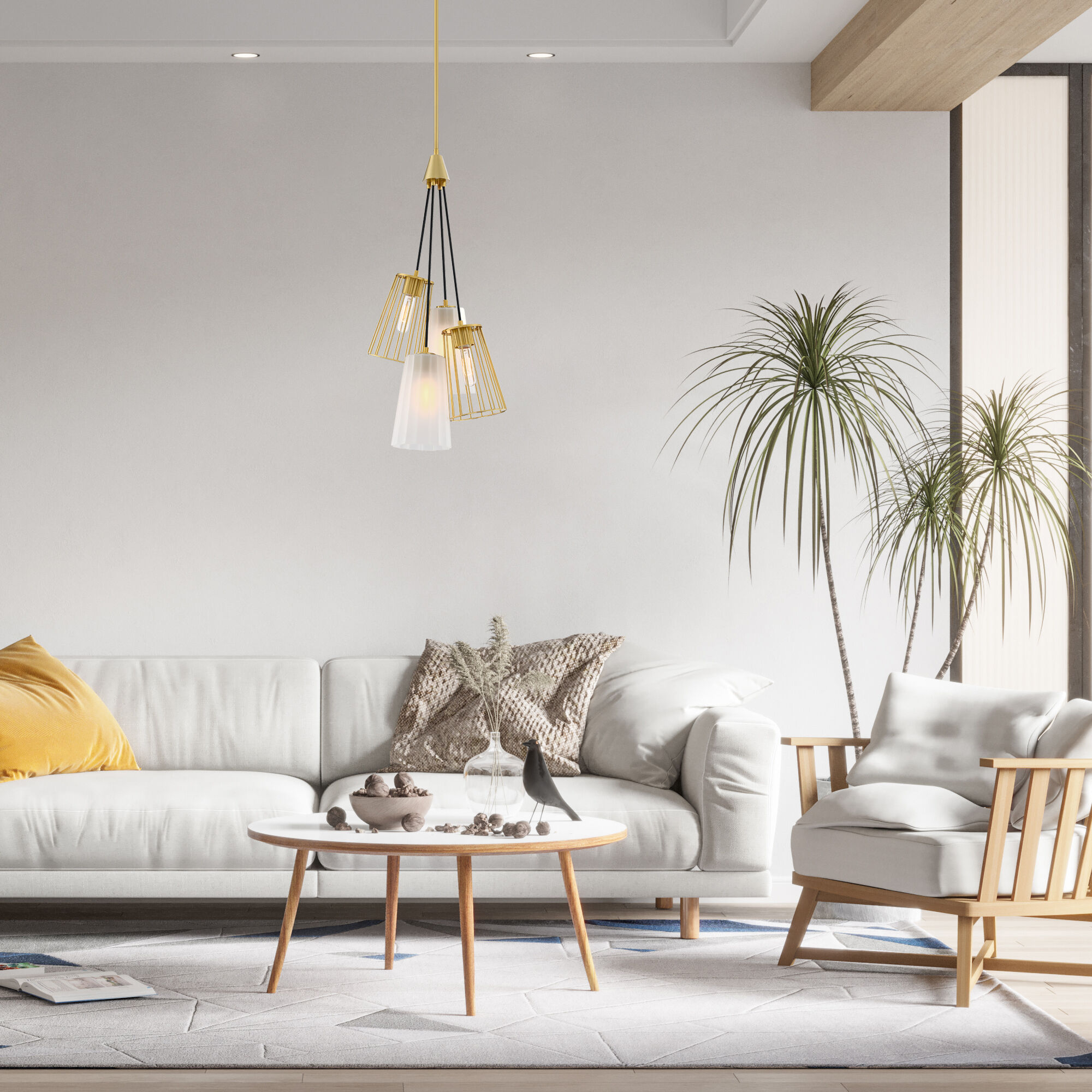 Liana 4 Light 14.5 inch Brushed Gold Chandelier Ceiling Light